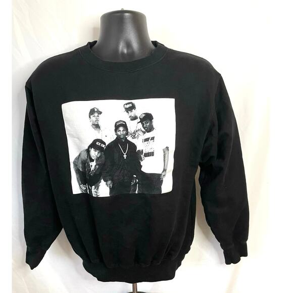 N.W.A Rap Group Black Graphic Sweatshirt Men’s Large - Picture 1 of 5